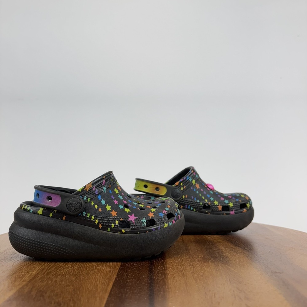 Little Kids Crocs Classic Disco Dance Party Cutie Black Platform Clog Size 11 C
